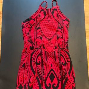 Red and black Parker dress